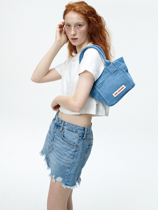 SHOPPER DENIM MINI [LIGHT INDIGO]