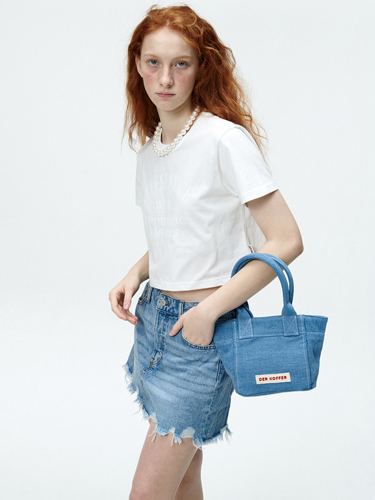 SHOPPER DENIM MINI [LIGHT INDIGO]