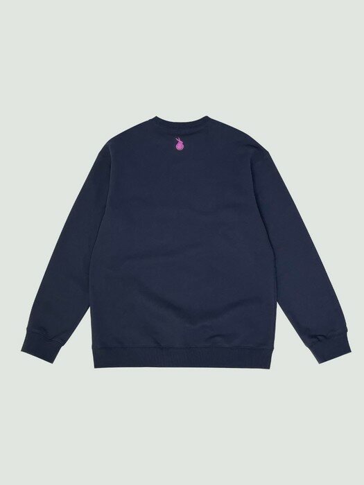 classic clever EMBLEM Embroidered Sweatshirt_NAVY