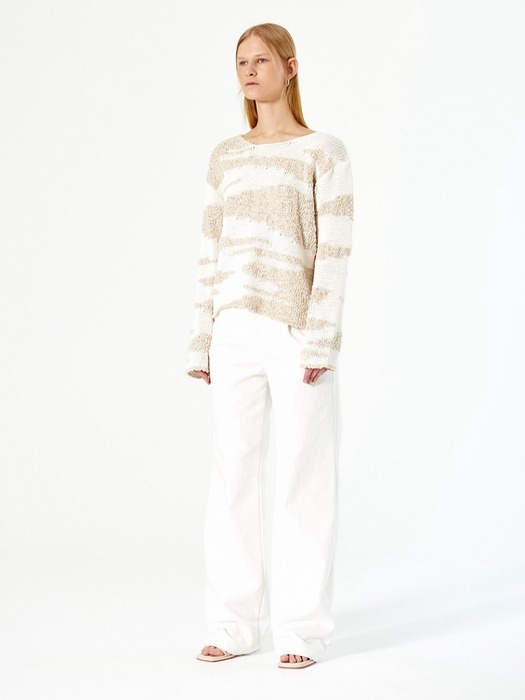 MOSSY NETTING KNIT TOP (ivory)
