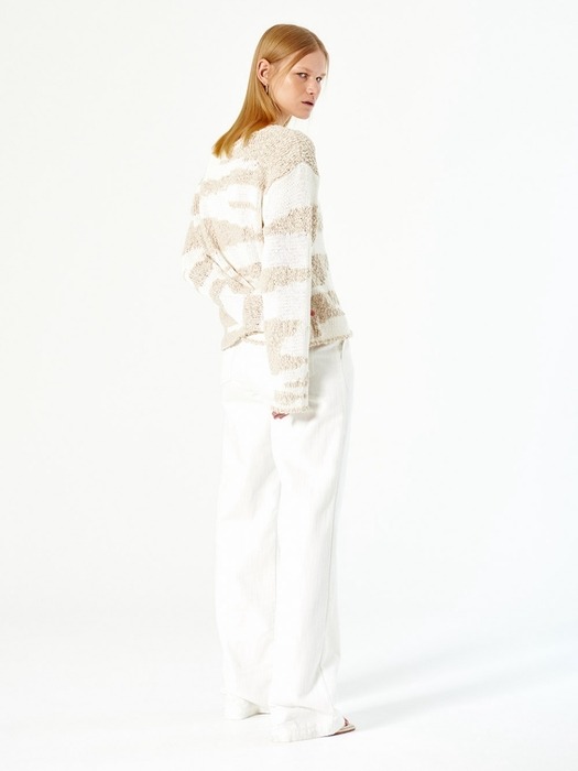 MOSSY NETTING KNIT TOP (ivory)