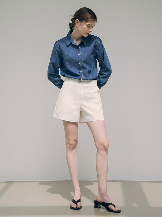 [S, M 사이즈 바로 출고] SIPT7067 chino short pants_White