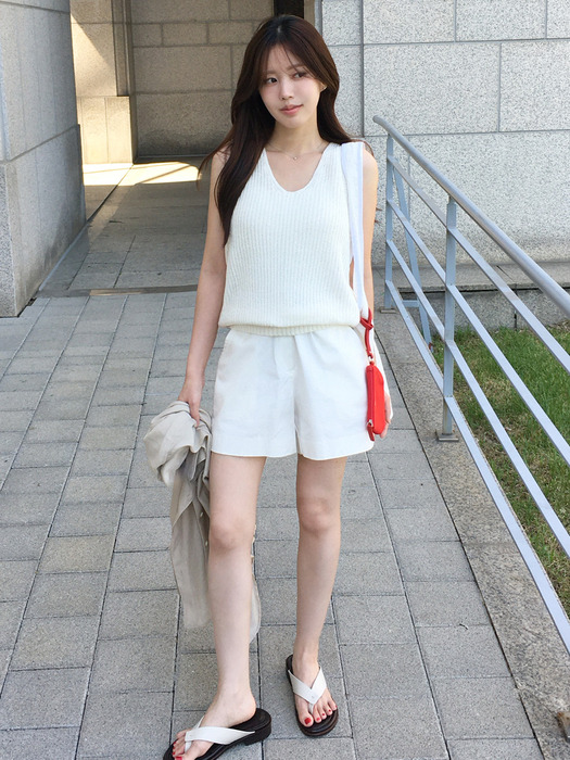 SIPT7067 chino short pants_White