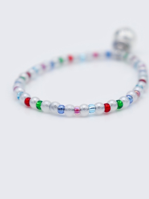 Smile pearl pendant color beads Bracelet 스마일 진주 팬던트 컬러 비즈 팔찌