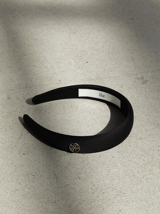 IHRS logo Satin hairband  / Black