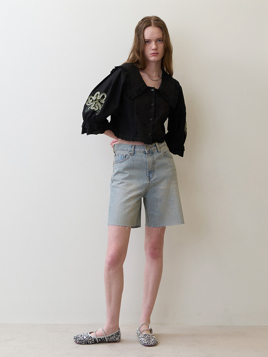 23 Summer_ Vintage Light Blue Denim Shorts