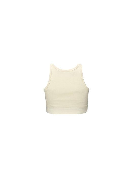 YCH-LOGO CROPPED TOP (CREAM)