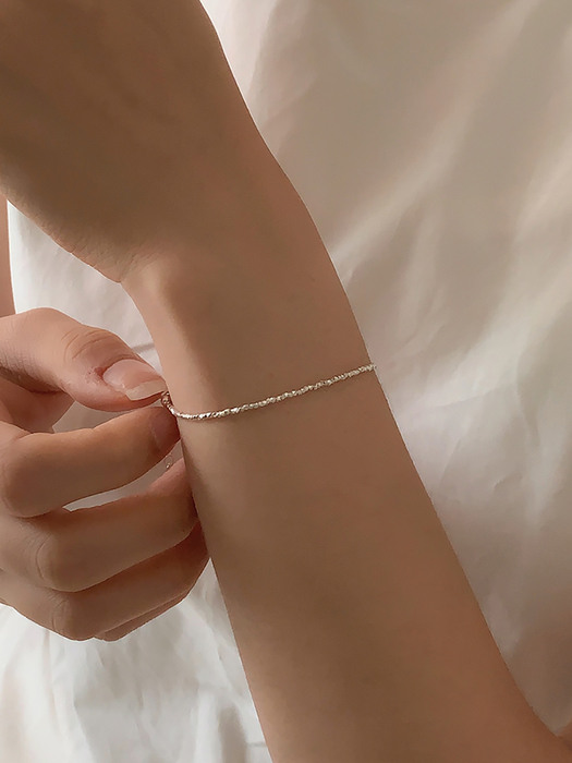 silver925 cutting ball bracelet