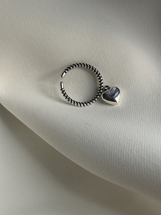 [925silver] Dangle heart ring
