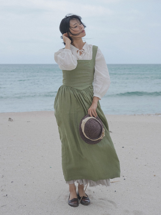 Camille corset dress - grass green 카밀 코르셋 드레스