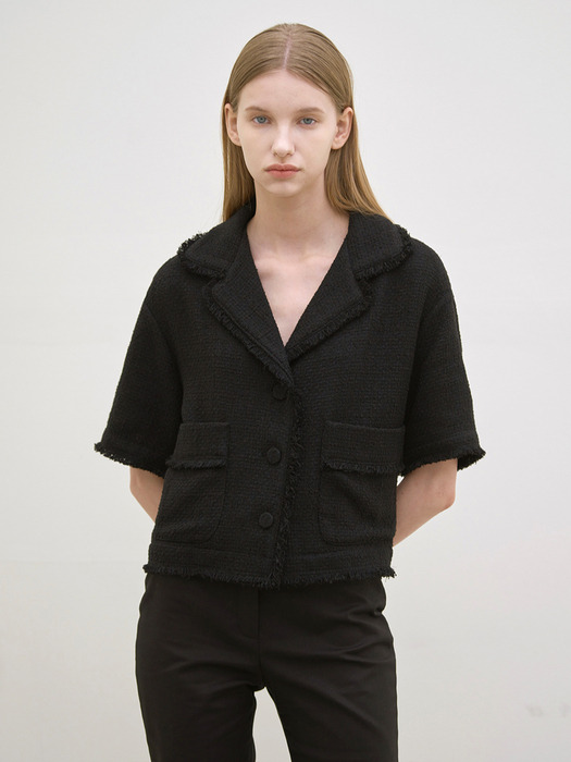 Summer Tweed Jacket (Black)