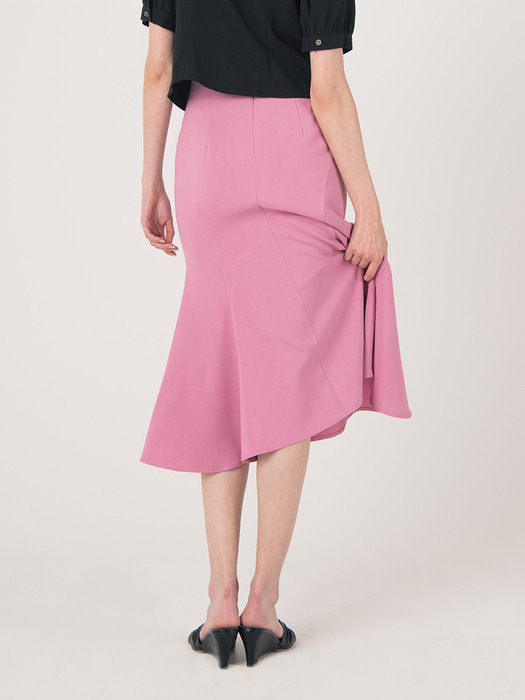 WED_Fishtail high waist skirt_PINK