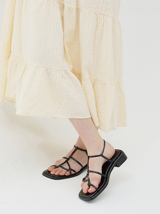 m0183 gladiator strap sandals 글레디에이터 스트랩샌들 - black