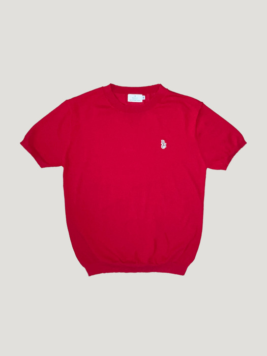 RCH Knit half sleeve t-shirt red