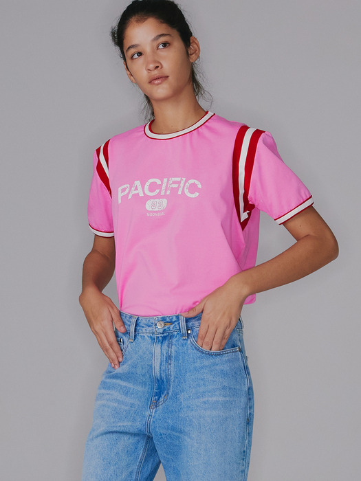 Pacific Line T-Shirt / Pink