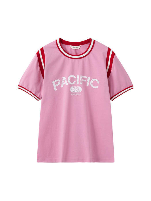 Pacific Line T-Shirt / Pink