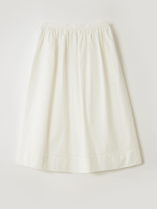 Flores cotton skirt (White)