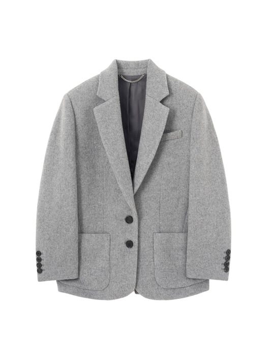UNISEX, Moabit Oversized Heavy Wool Jacket / Grey