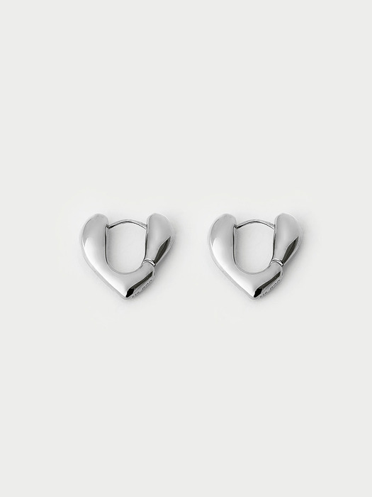 Nod Heart hoop Earring