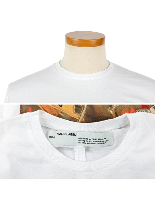 [오프화이트] OMAB001R201850140188/파스칼 페인팅 화이트 롱슬리브 티셔츠