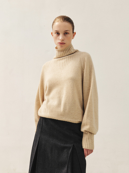 RTW CASHMERE WHOLEGARMENT TURTLENECK KNIT TOP_3COLORS