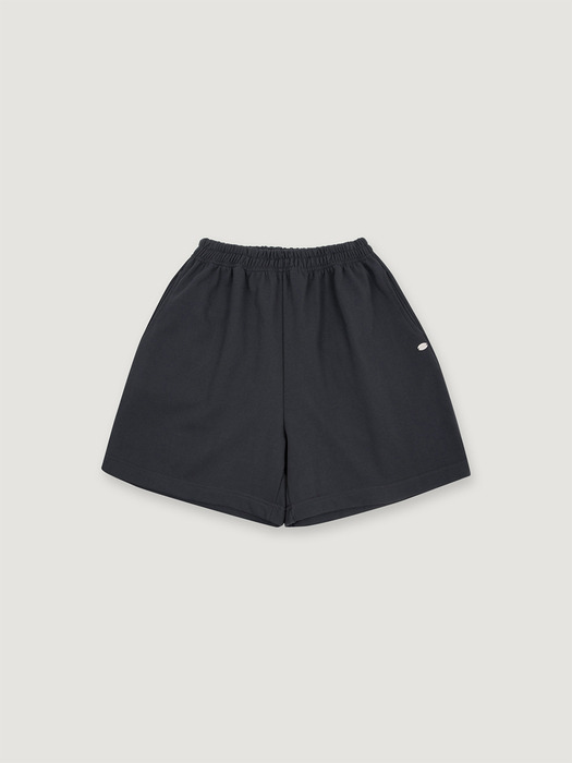 Button Sweat Shorts Charcoal