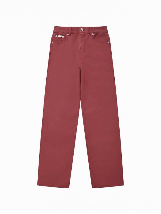 A COTTON TWILL PANTS_RED