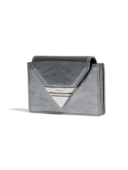 PUSH SLIDE POCKET - METALLIC SILVER