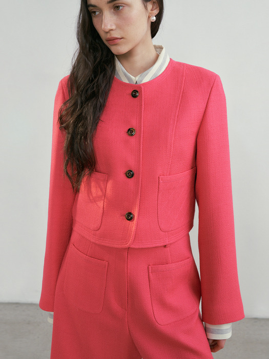 Terry jacket Fuchia pink