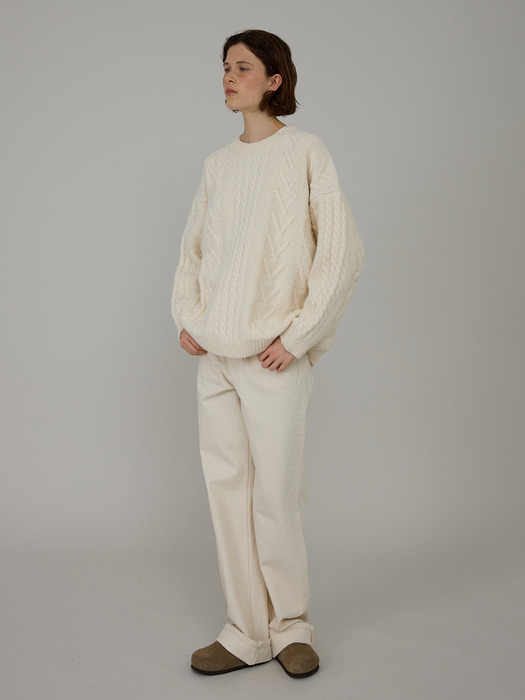 Noa wool knit pullover_ivory