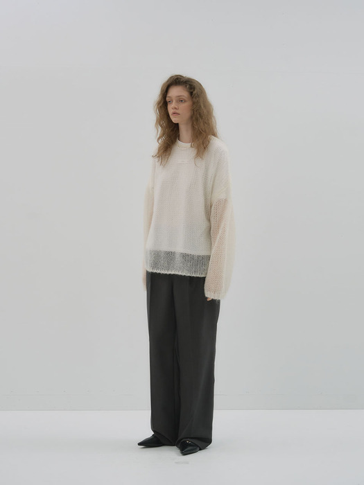 Mesh Mohair Sweater_ivory