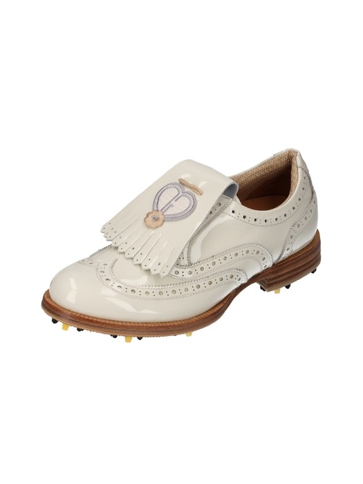 Daisy Classic Handmade Golf shoes W/Gold Flower
