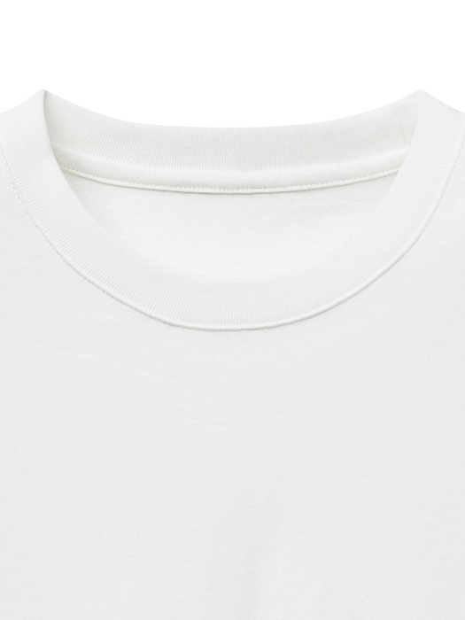헤비 코튼 오버핏 티셔츠 (화이트)