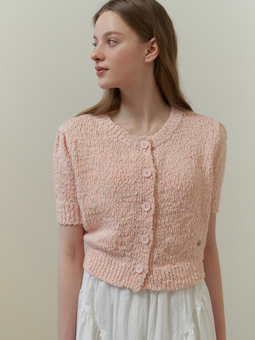 Cake puff cardigan (pink)