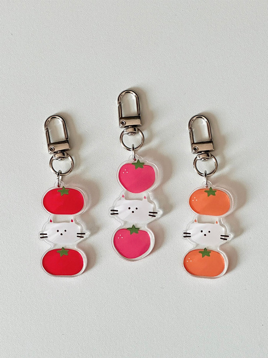 Fruit cat key ring