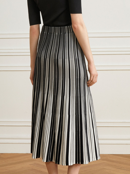 YY_Striped long skirt