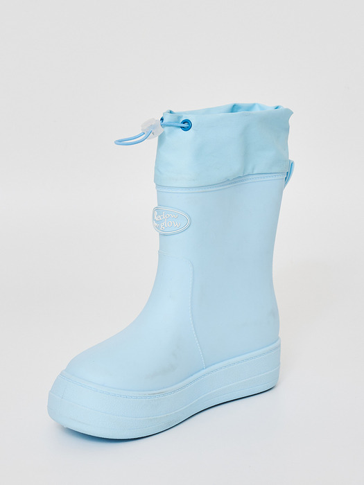 레인부츠 RE-RAIN SHIRRING BOOTS SKY BLUE