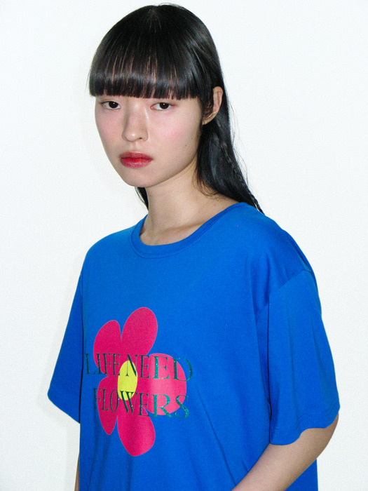 Flower T-shirt (Blue)