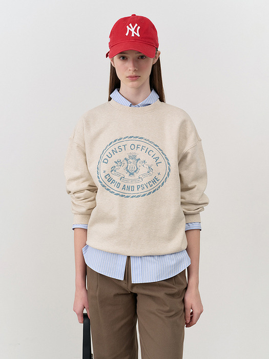 UNISEX CUPID CAMPUS SWEATSHIRT OATMEAL MELANGE_UDTS4C102I1