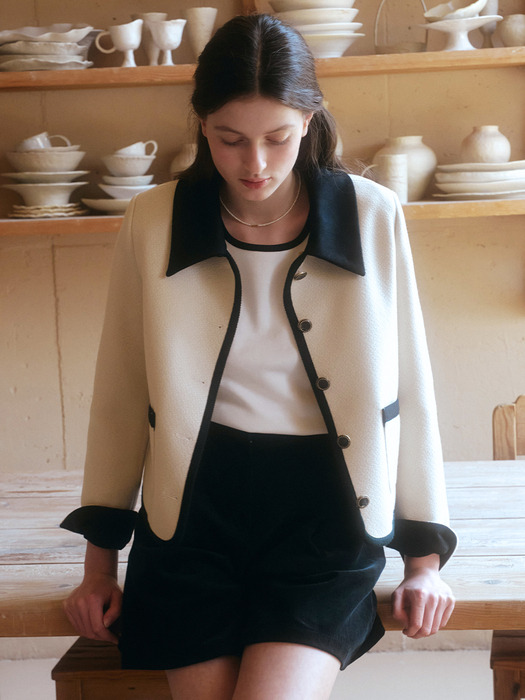 [단독]U Avery Wool Jacket_Cream