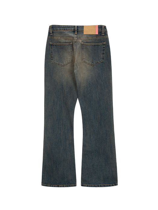 DIRTYWASHING DENIM BOOTSCUT PANTS BLUE