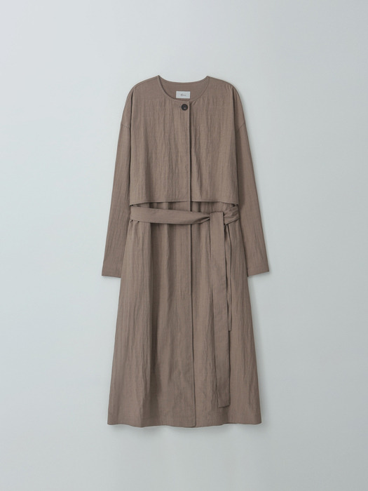 layered trench coat (mocha beige)