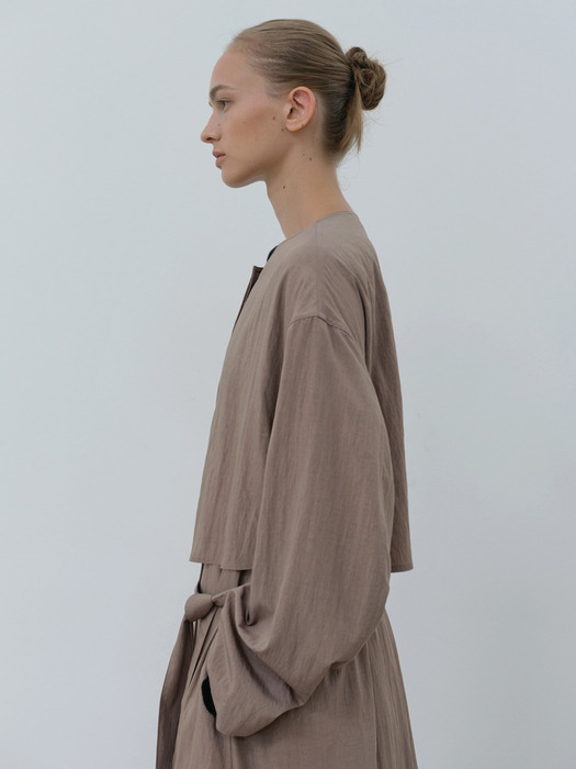 layered trench coat (mocha beige)