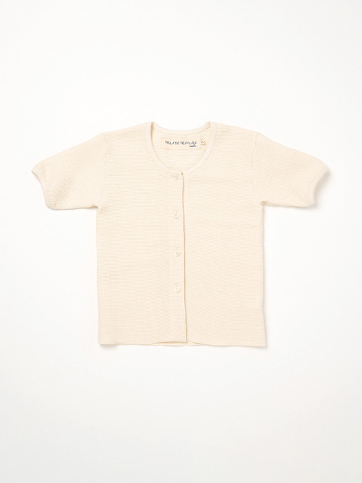 Via Blair button T-shirt (Ivory)