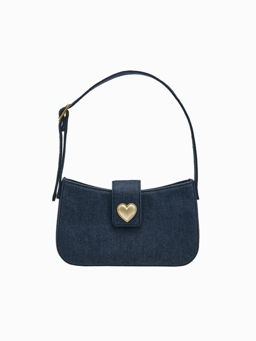 heart hobo bag (denim)