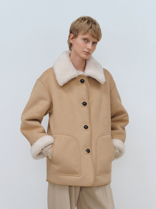 TFW REVERSIBLE SHEARING HALF COAT_2COLORS