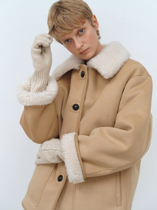 TFW REVERSIBLE SHEARING HALF COAT_2COLORS