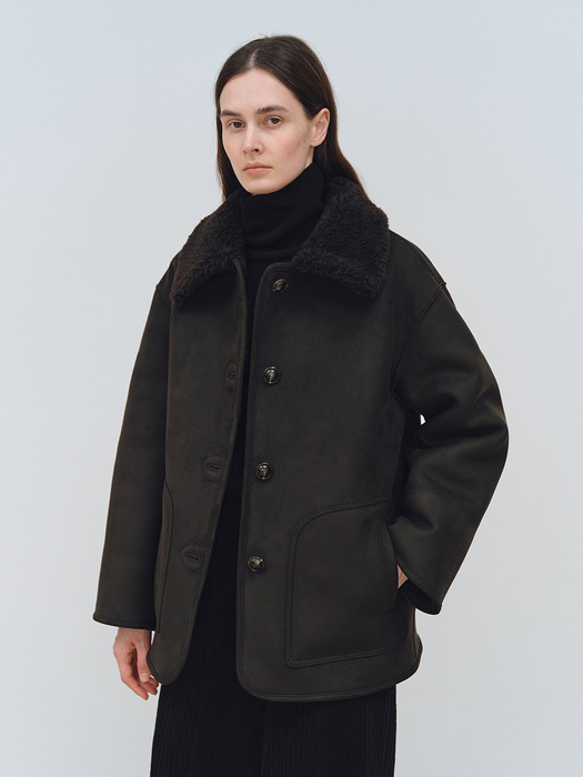 TFW REVERSIBLE SHEARING HALF COAT_2COLORS