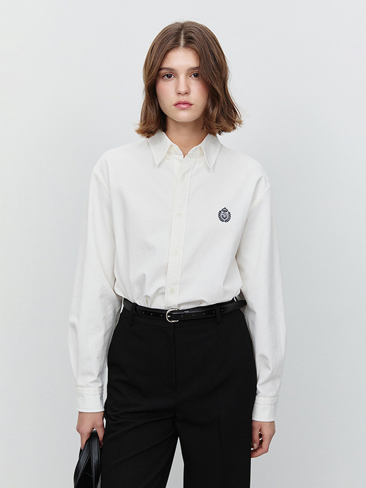 UNISEX CLASSIC BOYFRIEND SHIRT OFF WHITE_UDSH5A103OW