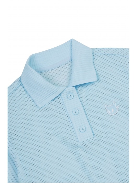 Women Mesh Loose Fit SS Polo WWTCM25301SBX